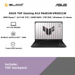 ASUS TUF A14 FA401W-VRG021W Gaming Laptop (NVIDIA® GeForce RTX™ 4060 8GB,R9 AI-HX370,16GB,1TB SSD,14”2.5K WQXGA,W11H,Jaeger Gray,2Y)
