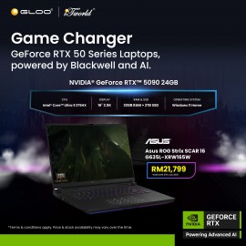 Asus ROG Strix SCAR 16 G635L-XRW165W (Intel Core Ultra U9-275HX | 16” 2.5K WQXGA | 32GB RAM | 2TB SSD | Nvidia GeForce RTX5090 | Windows 11 Home)