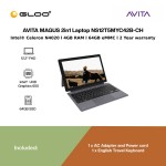 [Ready stock] AVITA MAGUS 2in1 Laptop NS12T5MYC42B-CH (N4020,4GB,64G eMMC,Intel UHD 600,12.2"FHD Touch,W10H,Grey)