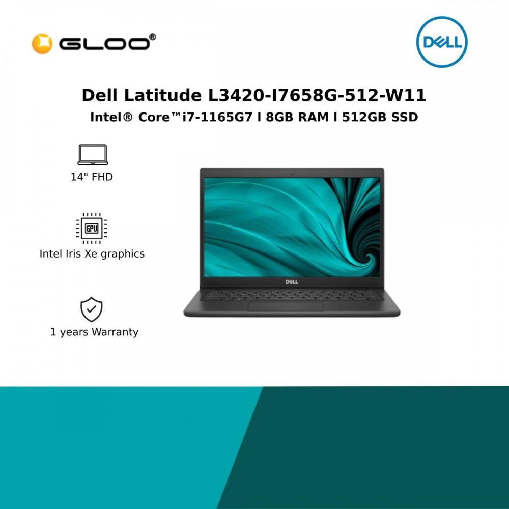 Dell Latitude L3420-I7658G-512-W11 Notebook (i7-1165G7,8GB,512GB SSD,Intel Iris Xe,14"FHD,W11P)