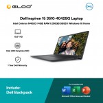 Dell Inspiron 15 3510-4042SG Laptop (Celeron N4020,4GB,256G SSD,Intel UHD,H&S,W10H,15.6"FHD,Blk,1Yr) + Pre-installed with Microsoft Office Home and Student 2019