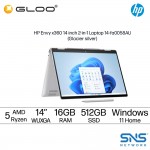 HP Envy x360 2-in-1 Laptop 14-fa0058AU (AMD Ryzen™ 5 8640HS | 14'' WUXGA | 16GB RAM | 512GB SSD | AMD Radeon™ Graphics | Windows 11 Home |  Preinstalled Microsoft Office Home and Student)