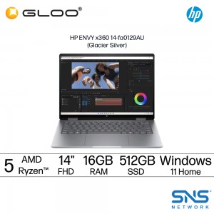 HP ENVY x360 14-fa0129AU Laptop (AMD Ryzen™ 5 8640HS | 14” WUXGA  | 16GB RAM | 512GB SSD | AMD Radeon™ Graphics | Windows 11 Home | Microsoft Office Home 2024 + Microsoft 365 Basic) 