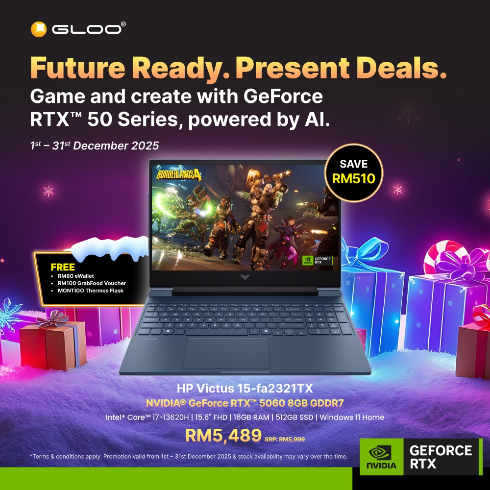 HP Victus 15-fa2321TX Gaming Laptop (NVIDIA® GeForce RTX™ 5060 | Intel® Core™ i7-13620H | 15.6" FHD | 16GB RAM | 512GB SSD | Windows 11 Home | Office+M365)