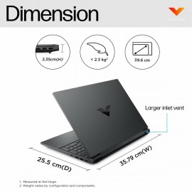 (my-Yayasan) HP Victus Gaming Laptop 15-fa2724TX 15.6'' FHD (Intel® Core™ i5-13420H | 16GB | 512GB | NVIDIA® GeForce RTX™ 2050 Graphics | Windows 11 Home | Preinstalled Microsoft Office Home and Student 2024 + 1 Year Office 365 Basic)