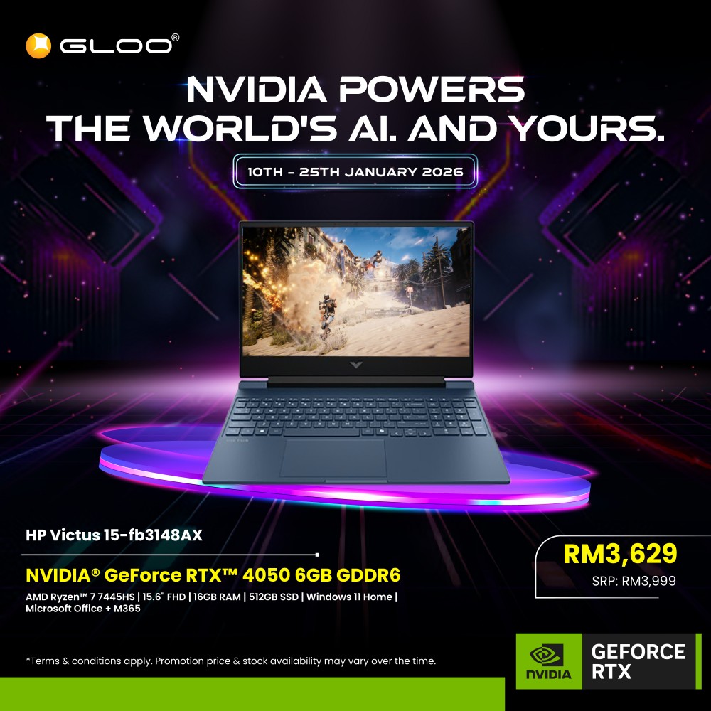 HP Victus Gaming Laptop 15-fb3148AX (NVIDIA® GeForce RTX™ 4050 | AMD Ryzen™ 7 7445H | 16GB | 512GB SSD | 15.6'' FHD | Windows 11 Home | Preinstalled Microsoft Office Home 2024 + 1 Year Office 365 Basic)
