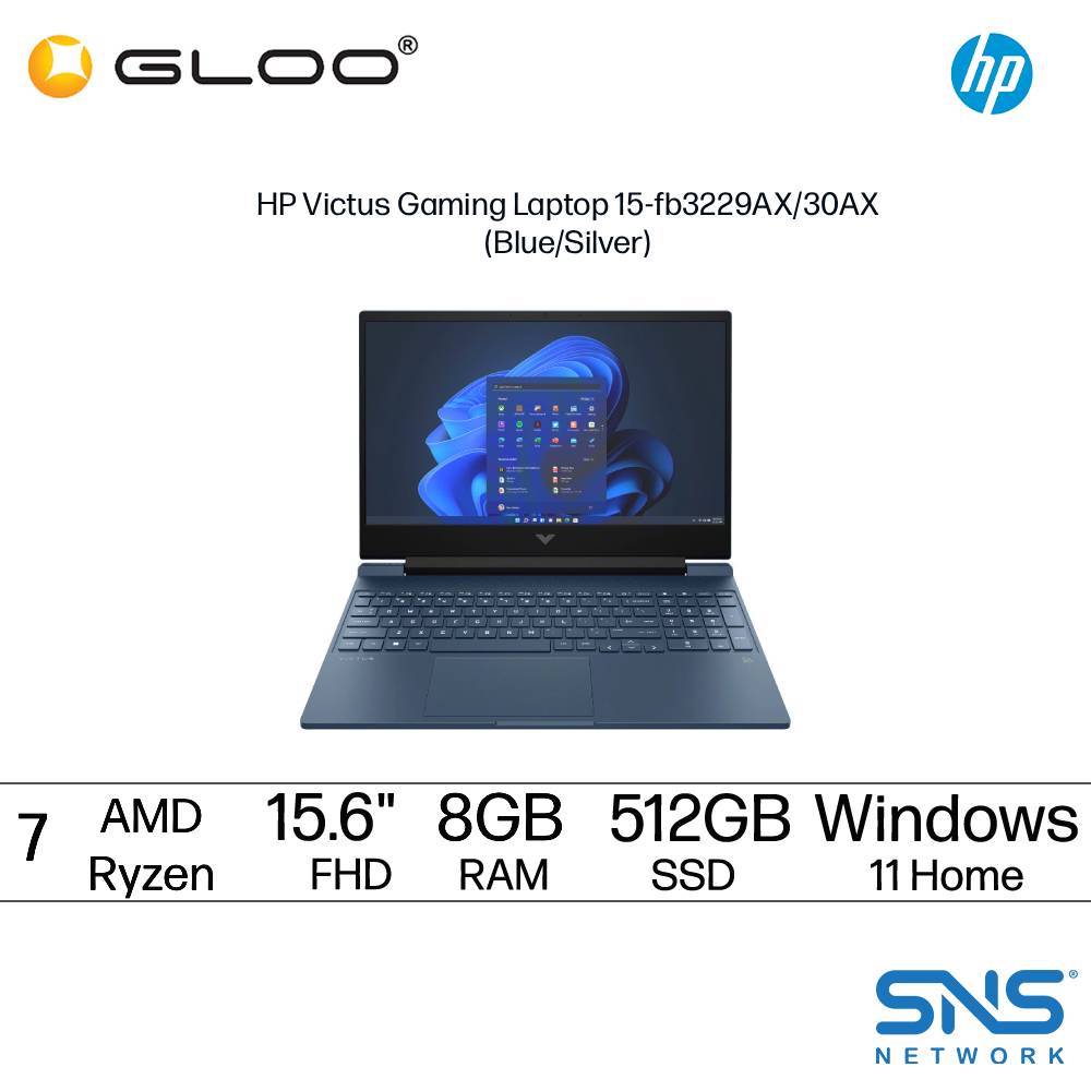 HP Victus Gaming Laptop 15-fb3229AX (AMD Ryzen™ 7-7445HS | 15.6" FHD | 8GB RAM | 512GB SSD | NVIDIA® GeForce RTX™ 3050 | Windows 11 Home | Microsoft Office Home 2024 + Microsoft 365)