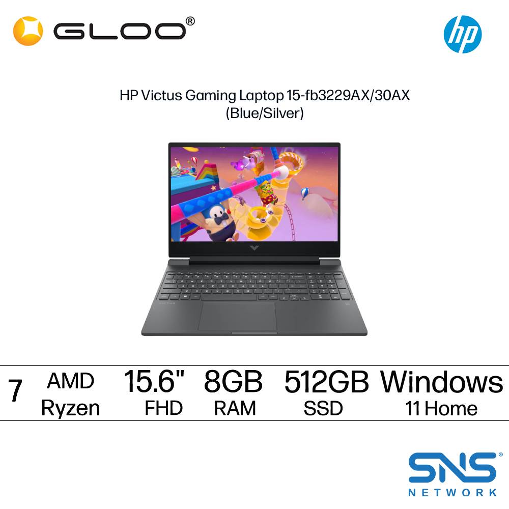 HP Victus Gaming Laptop 15-fb3230AX (AMD Ryzen™ 7-7445HS | 15.6" FHD | 8GB RAM | 512GB SSD | NVIDIA® GeForce RTX™ 3050 | Windows 11 Home | Microsoft Office Home 2024 + Microsoft 365)