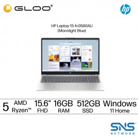 HP Laptop 15-fc0580AU (AMD Ryzen™ 5 7430U | 15.6"FHD | 16GB RAM | 512GB SSD | AMD Radeon™ Graphics | Windows 11 Home | Microsoft Office Home 2024 + Microsoft 365 Basic)