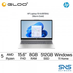 HP Laptop 15-fc0878AU (AMD Ryzen™ 5-7530U | 15.6" FHD | 8GB RAM | 512GB SSD | AMD Radeon Graphics | Windows 11 Home | Preinstalled Microsoft Office Home 2024 + 1 Year Office 365 Basic)