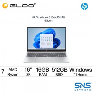 HP Omnibook 5 16-bc1011AU Laptop (AMD Ryzen 7 8840U | 16" 2K WUXGA | 16GB RAM | 512GB SSD | AMD Radeon 780M Graphics | Windows 11 Home | Microsoft Office Home 2024 + Microsoft 365 Basic)
