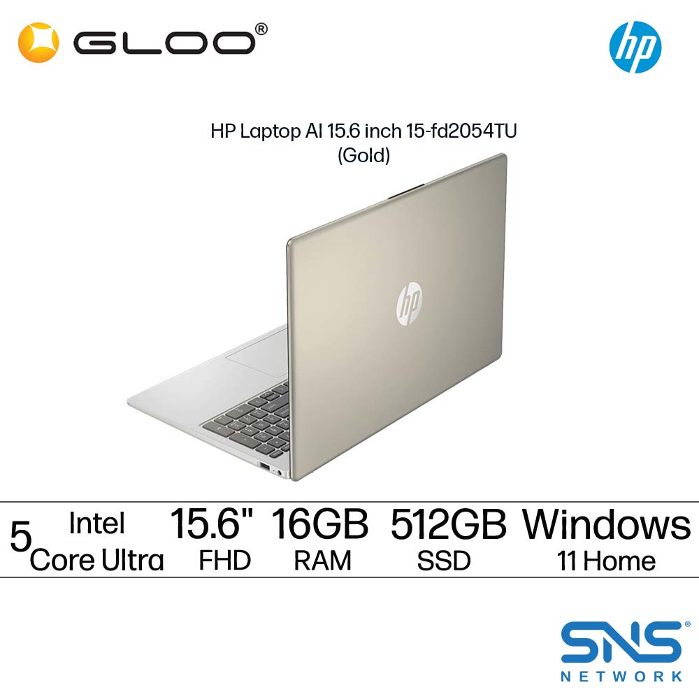HP Laptop AI 15.6 inch 15-fd2054TU (Intel® Core™ Ultra 5 225U | 16GB | 512GB SSD | Intel Graphics | Microsoft Office Home 2024 + 1 Year Office 365 Basic | Windows 11 Home)