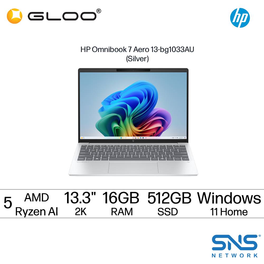 HP Omnibook 7 Aero 13-bg1033AU Laptop (AMD Ryzen AI 5 340 | 13.3" WUXGA | 16GB RAM | 512GB SSD | AMD Radeon 840M Graphics | Windows 11 Home | Microsoft Office Home 2024 + Microsoft 365 Basic)