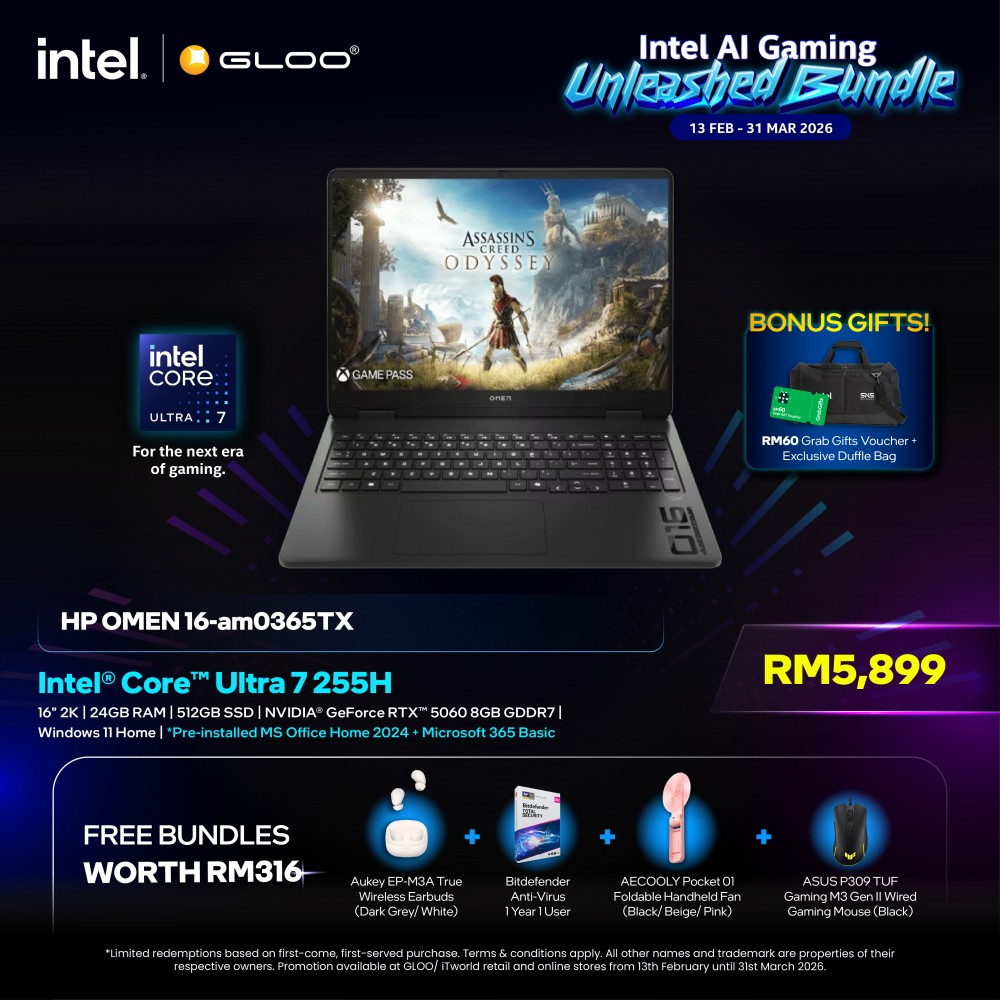 HP OMEN 16-am0365TX Gaming Laptop (NVIDIA® GeForce RTX™ 5050 | CU 7-255H | 16" FHD | 24GB RAM | 512GB SSD | Windows 11 Home | Microsoft Office Home 2024 + Microsoft 365 Basic)