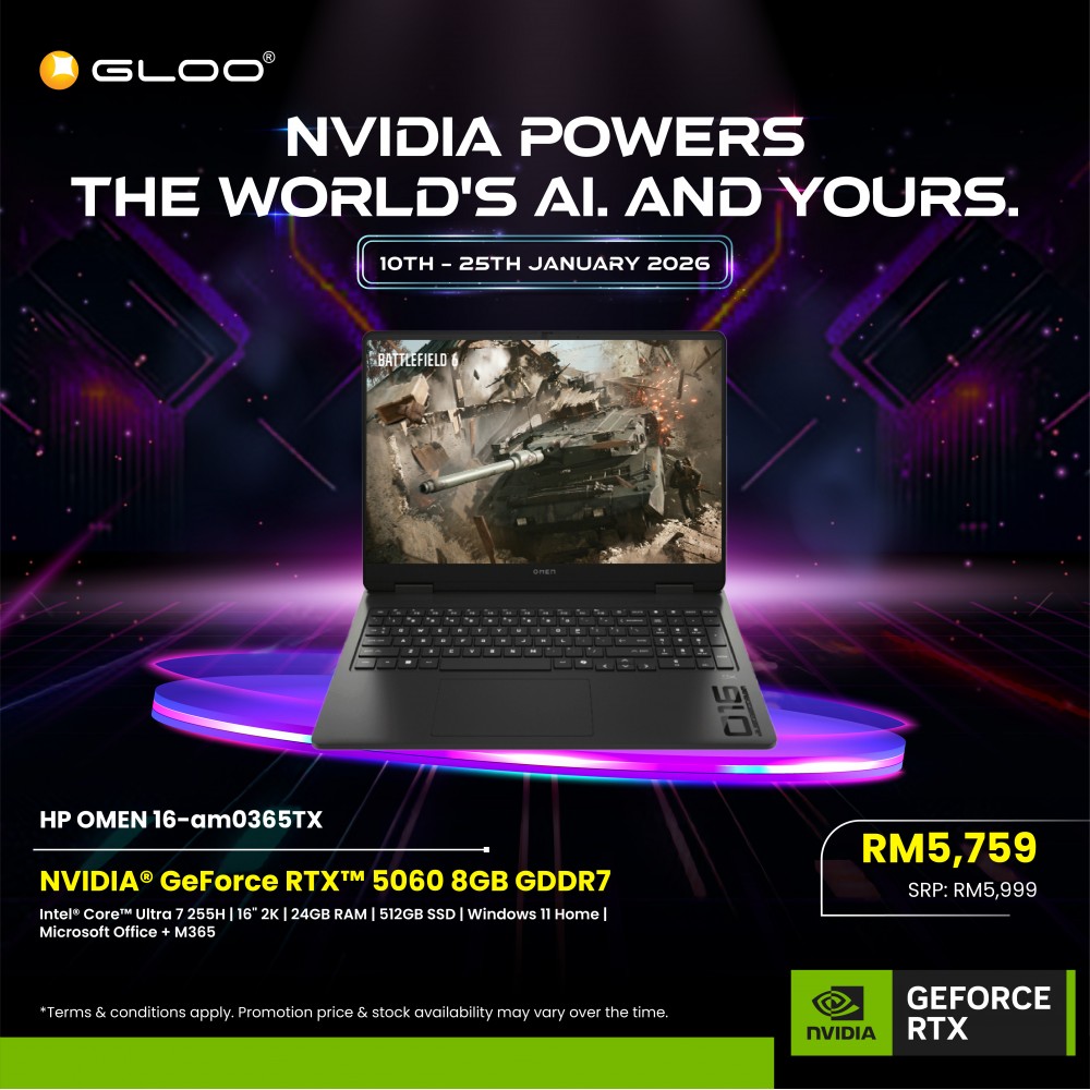 HP OMEN 16-am0365TX Gaming Laptop (NVIDIA® GeForce RTX™ 5050 | CU 7-255H | 16" FHD | 24GB RAM | 512GB SSD | Windows 11 Home | Microsoft Office Home 2024 + Microsoft 365 Basic)