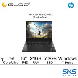 HP OMEN 16-am0365TX Gaming Laptop (NVIDIA® GeForce RTX™ 5050 | CU 7-255H | 16" FHD | 24GB RAM | 512GB SSD | Windows 11 Home | Microsoft Office Home 2024 + Microsoft 365 Basic)