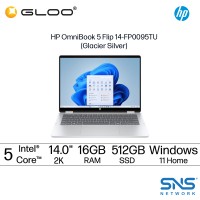 HP OmniBook 5 Flip 14-FP0095TU Laptop (Intel® Core™ 5 120U | 14" 2K Touch | 16GB RAM | 512GB SSD | Integrated Intel® Graphics | Windows 11 Home | Microsoft Office Home 2024 + Microsoft 365 Basic)