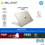 HP Laptop 15s-eq1557AU 15.6" HD (AMD Athlon 3050U, 256GB SSD, 4GB, AMD Radeon Graphics, W11H) - Gold [FREE] HP Backpack + Pre-Installed with Microsoft Office Home and Student (Grab/Touch & Go credit redemption : 1/11-31/1*)