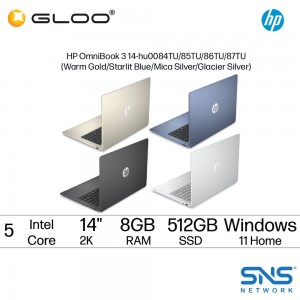 HP OmniBook 3 14-hu0084TU Laptop (Intel Core 5-120U | 14" 2K | 8GB RAM | 512GB SSD | Intel Graphics | Windows 11 Home | Microsoft Office Home 2024 + Microsoft 365 Basic | Warm Gold)