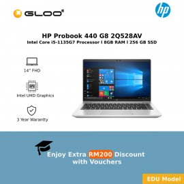 HP Probook 440 G8 2Q528AV Laptop 14" FHD (i5-1135G7, 256GB SSD, 8GB, Intel UHD Graphics, W10P) - Silver