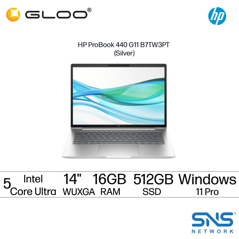 HP ProBook 440 G11 B7TW3PT Laptop (Intel Core Ultra 5 125U | 14" WUXGA | 16GB RAM | 512GB SSD | Integrated Graphics | Windows 11 Pro)