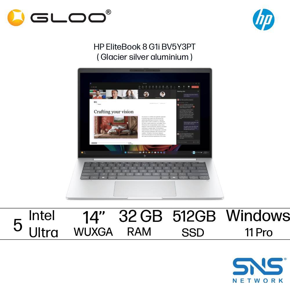 [Pre-order] HP EliteBook 8 G1i BV5Y3PT Copilot+ PC Laptop ( Intel® Core™ Ultra 5 228V | 14" WUXGA | 32GB RAM | 512GB SSD | Intel Arc Graphics | Windows 11 Pro ) [ETA: 8 weeks if no delay]