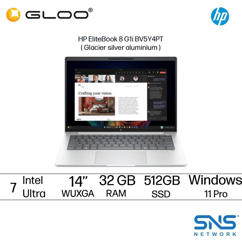 [Pre-order] HP EliteBook 8 G1i BV5Y4PT Copilot+ PC Laptop (Intel® Core™ Ultra 7 258V | 14" WUXGA | 32GB RAM | 512GB SSD | Intel Arc Graphics | Windows 11 Pro ) [ETA: 8 weeks if no delay]