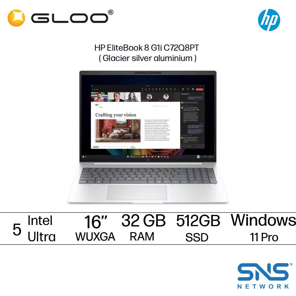 [Pre-order] HP EliteBook 8 G1i C72Q8PT Copilot+ PC Laptop ( Intel® Core™ Ultra 5 228V | 16" WUXGA | 32GB RAM | 512GB SSD | Intel ARC Graphics | Windows 11 Pro ) [ETA: 8 weeks if no delay]