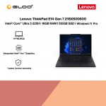 Lenovo ThinkPad E14 Gen 7 21SXS00600 Laptop (Intel® Core™ Ultra 5 225H | 14"WUXGA | 16GB RAM | 512GB SSD | Integrated Intel® Arc™ Graphic | Windows 11 Pro)