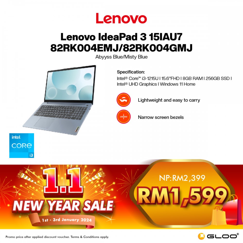 Lenovo IdeaPad Slim 3 15.6 Notebook - Full HD - Intel Core i3 i3