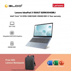 [Pre-order] Lenovo IdeaPad 3 15IAU7 82RK004GMJ Laptop (i3-1215U,8GB,256GB,Intel UHD Graphics,15.6"FHD,H&S,W11H,Misty Blue) [ETA: 3-5 working days]  