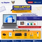 (my-Yayasan) Lenovo IdeaPad Slim 3 15ABR8 82XM00JCMJ Laptop (AMD Ryzen 5 7430U | 15.6" FHD | 16GB RAM | 512GB SSD | Integrated AMD Radeon™ Graphics | Windows 11 Home | Office Home & Student)