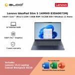 Lenovo IdeaPad Slim 5 14IMH9 83DA0073MJ (Intel Core Ultra 5-125H | 14”WUXGA OLED | 16GB RAM | 512GB SSD | Intel Arc Graphics | Windows 11 Home)