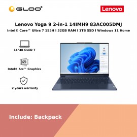 Lenovo Yoga 9 2-in-1 14IMH9 83AC005DMJ (Intel Core Ultra 7-155H | 14”4K OLED T | 32GB RAM | 1TB SSD |Integrated Arc Graphics | Windows 11 Home)
