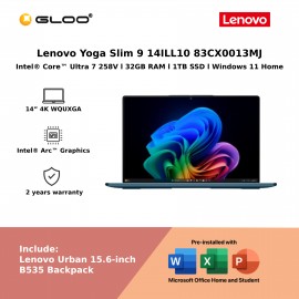Lenovo Yoga Slim 9 14ILL10 83CX0013MJ (Intel Core Ultra 7-258V | 14” 4K WQUXGA | 32GB RAM | 1TB SSD | Intel Arc Graphics | Windows 11 Home)