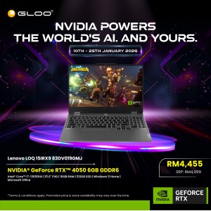 Lenovo LOQ 15IRX9 83DV019GMJ Gaming Laptop (NVIDIA® GeForce RTX™ 4050 | C i7-13650HX | 15.6" FHD | 16GB RAM | 512GB SSD | Windows 11 Home | Microsoft Office Home 2024)