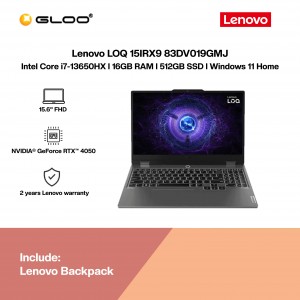 Lenovo LOQ 15IRX9 83DV019GMJ Gaming Laptop (NVIDIA® GeForce RTX™ 4050 | C i7-13650HX | 15.6" FHD | 16GB RAM | 512GB SSD | Windows 11 Home | Microsoft Office Home 2024)