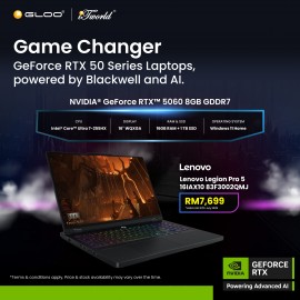 Lenovo Legion Pro 5 16IAX10 83F3002QMJ Gaming Laptop (Intel Core Ultra 7 Processor 255HX |16"WQXGA | 16GB RAM | 1TB SSD | NVIDIA RTX 5060 | Windows 11 Home)