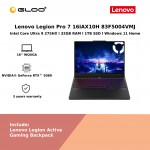 Lenovo Legion Pro 7 16IAX10H 83F5004VMJ (Intel Core Ultra 9-275HX | 16” WQXGA | 32GB RAM | 1TB SSD | Nvidia GeForce RTX5080 | Windows 11 Home)