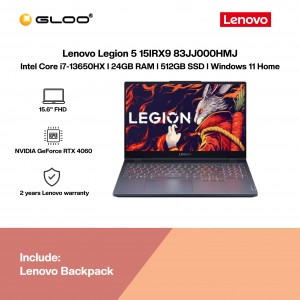 Lenovo Legion 5 15IRX9 83JJ000HMJ Gaming Laptop (Intel Core i7-13650HX | 15.6" FHD | 24GB RAM | 512GB SSD | NVIDIA GeForce RTX 4060 | Windows 11 Home)