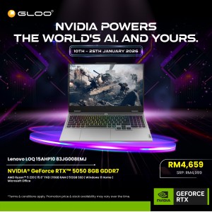 Lenovo LOQ 15AHP10 83JG008EMJ Gaming Laptop (NVIDIA® GeForce RTX™ 5050 | AMD Ryzen™ 5 220 | 15.6" FHD | 16GB RAM | 512GB SSD | Windows 11 Home | Microsoft Office Home 2024)