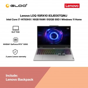 Lenovo LOQ 15IRX10 83JE00TQMJ Gaming Laptop (NVIDIA® GeForce RTX™ 5050 | C i7-14700HX | 15.6" FHD | 16GB RAM | 512GB SSD | Windows 11 Home | Microsoft Office Home 2024)
