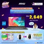 MSI Modern 15 F13MG-034MY (Intel Core 5-1335U | 15.6"FHD | 16GB RAM | 512GB SSD | Intel Iris Xe | Windows 11 Home)
