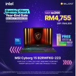 MSI Cyborg 15 B2RWFKG-223MY Gaming Laptop (NVIDIA® GeForce RTX™ 5060 | Intel® Core™ 5 210H | 15.6" FHD | 16GB RAM | 512GB SSD | Windows 11 Home)