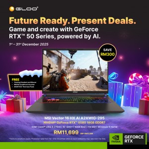 MSI Vector 16 HX AI A2XWIG-295MY (NVIDIA® GeForce RTX™ 5080 | CU 9-275HX | 16” QHD+ | 16GB RAM | 1TB SSD | Windows 11 Home)