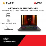 MSI Vector 16 HX AI A2XWIG-295MY (Intel Core Ultra 9-275HX | 16” QHD+ | 16GB RAM | 1TB SSD | Nvidia GeForce RTX5080 | Windows 11 Home)