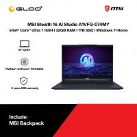 [Pre-order] MSI Stealth 16 AI Studio A1VFG-074MY Gaming Laptop (CU7-155H,32GB,1TB SSD,RTX4060 8GB,16"QHD+,W11H,Star Blue,2Y) [ETA:3-5 working days]