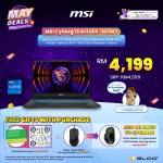 MSI Cyborg 15 A13VEK-887MY Gaming Laptop (Intel® Raptor Lake i7-13620H | 15.6"FHD | 16GB RAM | 512GB SSD | NVIDIA® GeForce® RTX4050 | Windows 11 Home)