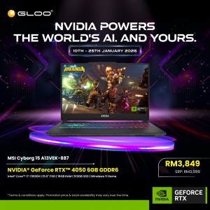 MSI Cyborg 15 A13VEK-887MY Gaming Laptop (NVIDIA® GeForce RTX™ 4050 | Intel® Raptor Lake i7-13620H | 15.6"FHD | 16GB RAM | 512GB SSD | Windows 11 Home)