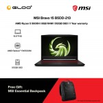 [Pre-order] MSI Bravo 15 B5DD-213 (Ryzen 5-5600H,8GB,512GB SSD,RX5500M 4GB,15.6"FHD,W11H,Black) [FREE]  MSI Essential Backpack [ETA:3-5 working days]